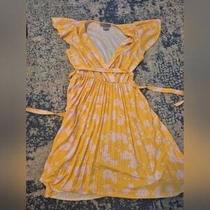 Floral Yellow Midi Dress